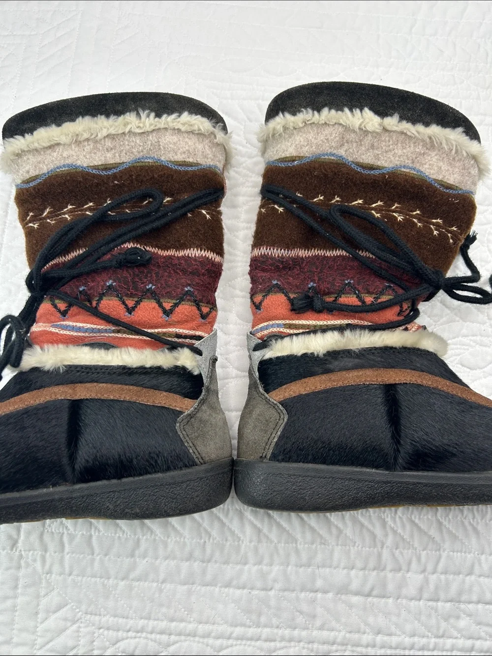 TECNICA 9 Fur/Wool/Suede Boots Vintage